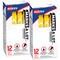 Avery Marks A Lot Permanent Markers, Chisel Tip, Large Desk-Style Size, 12 per Pack, 2 Packs, 24 Yellow Markers Total (50215)